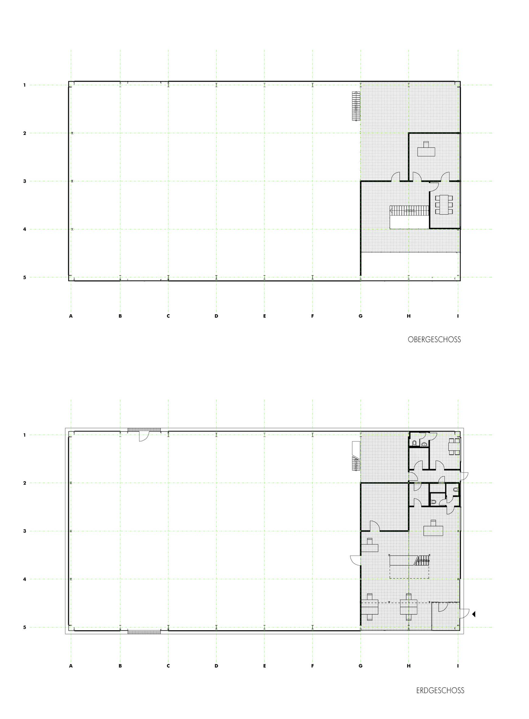 Grundriss Gewerbehalle Holz